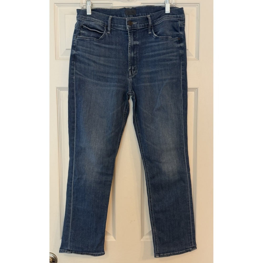 Mother Jeans The Mid‎ Rise Dazzler Ankle Womens 32 Blue Denim Wish On A Star